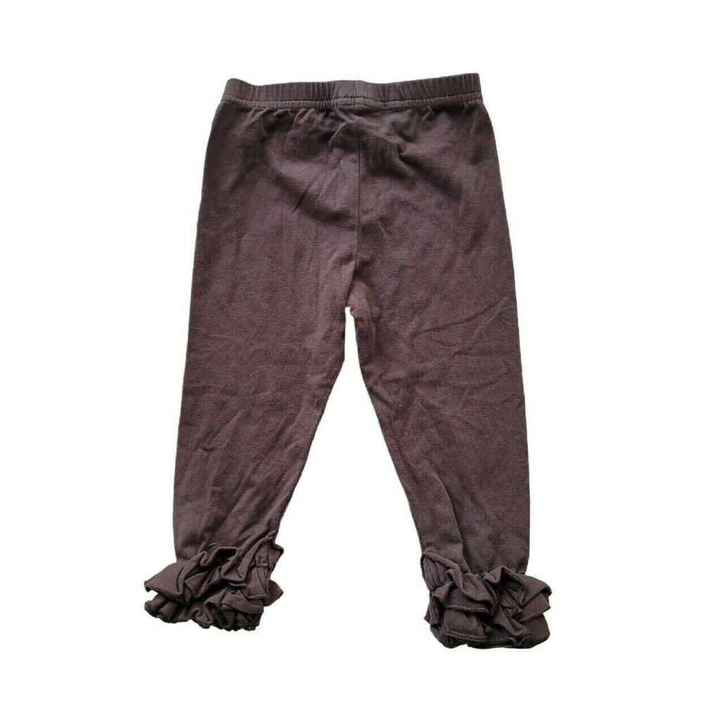 Adorable Essentials Brown Ruffle Leggings